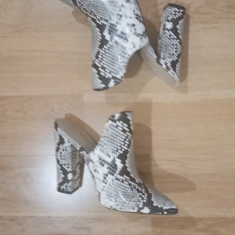 Aldo Python Print Mules - image 3